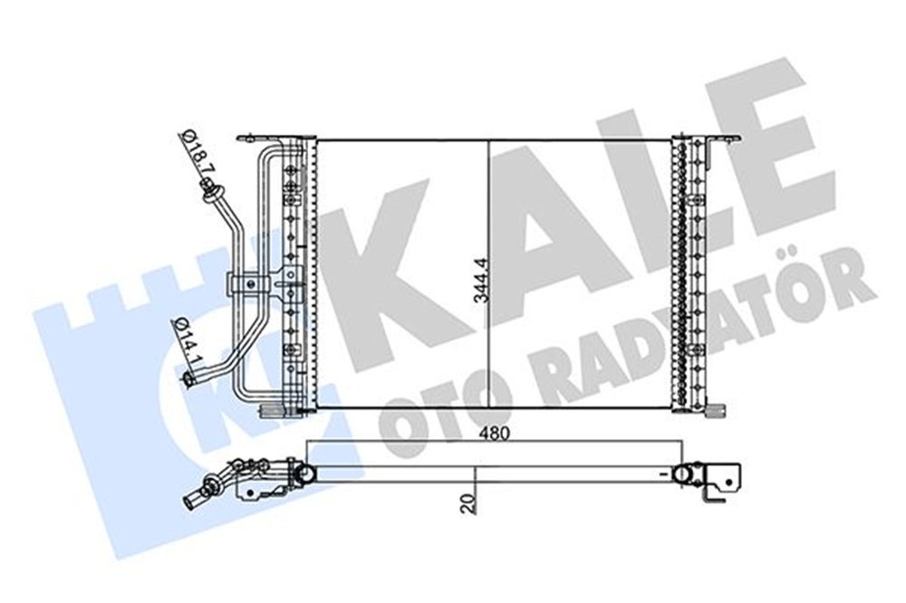 KALE 342875 - Klima Radyatörü - Ford Fiesta