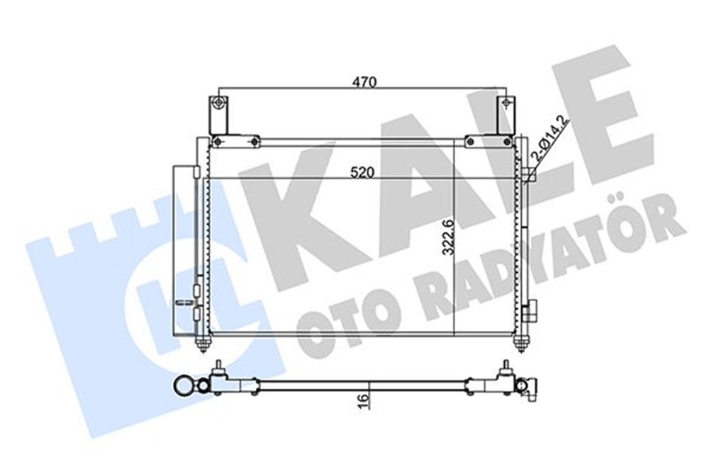 KALE 345165 - Klima Radyatörü - Opel Spark M200 M250