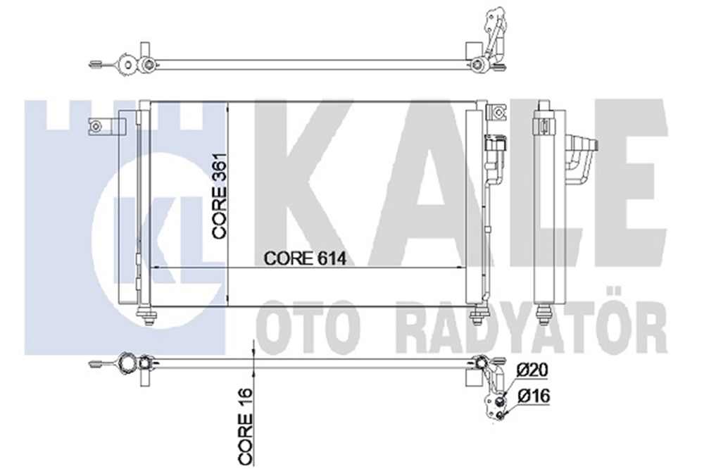 KALE 345235 - Klima Radyatörü - Kore Rio 16v
