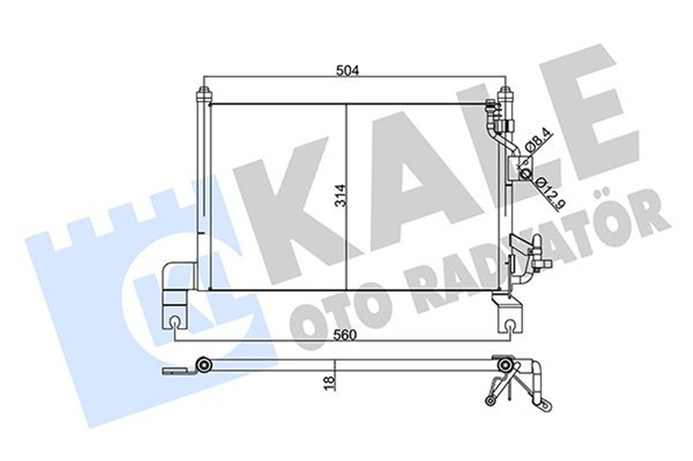 KALE 345385 - Klima Radyatörü - Ford Ranger