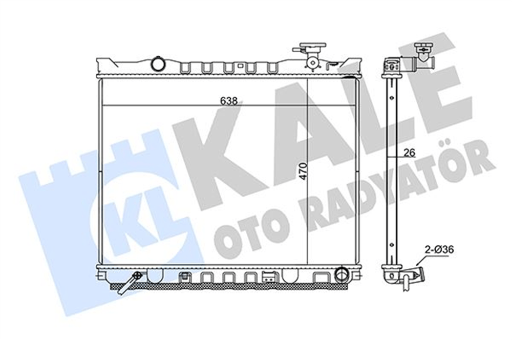 KALE 348380 - Su Radyatörü - Kore Sorento