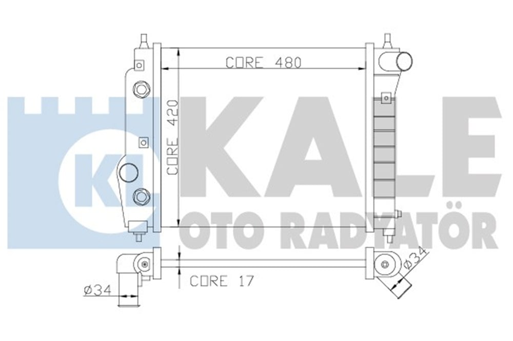 KALE 354900 - Su Radyatörü - Opel Aveo Kalos