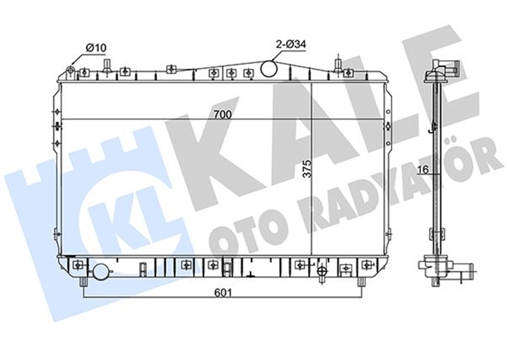 KALE 356255 - Su Radyatörü - Opel Lacetti