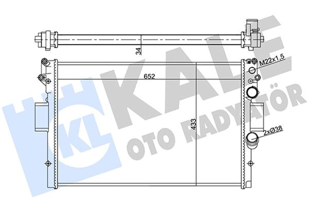 KALE 356420 - Su Radyatörü - Fiat Daily Iii