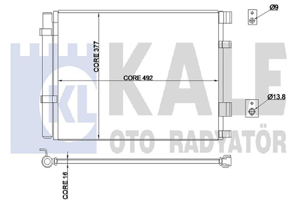 KALE 358225 - Klima Radyatörü - Kore Accent Blue/i20/rio