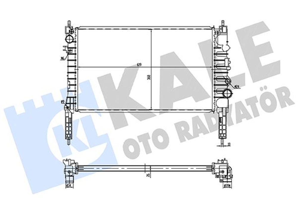 KALE 361545 - Su Radyatörü - Opel Mokka