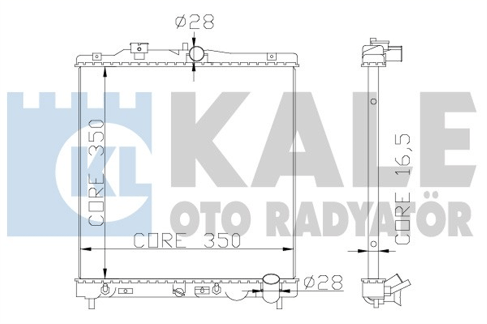KALE 368900 - Su Radyatörü - Japon Civic (eg, Eh, Ej, Ek, El) Mt : Hrv (gh) Mt 1.6 99-05