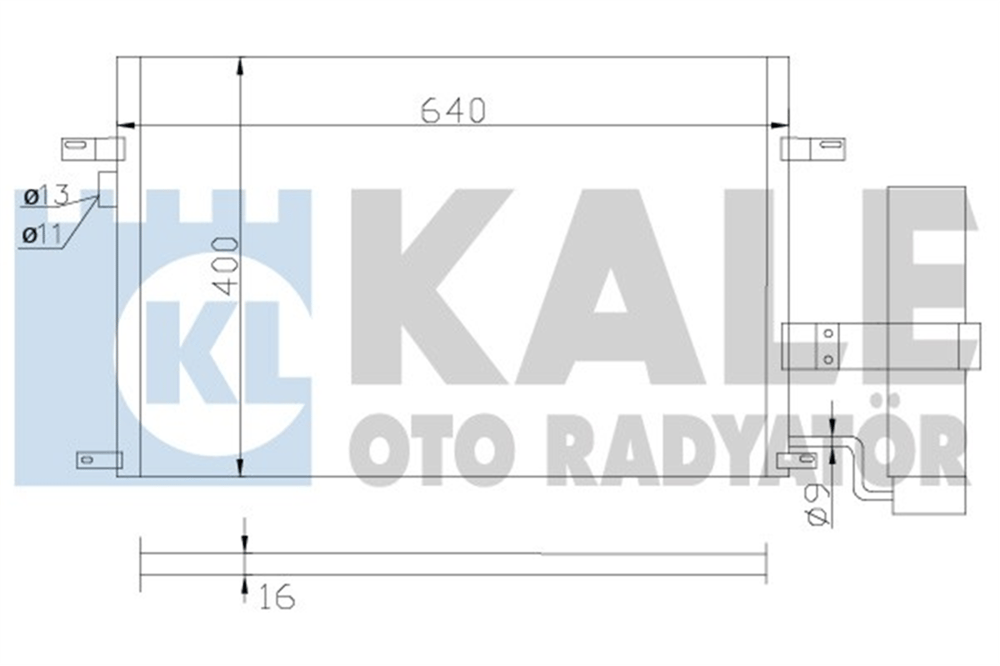 KALE 377100 - Klima Radyatörü - Opel Lacetti