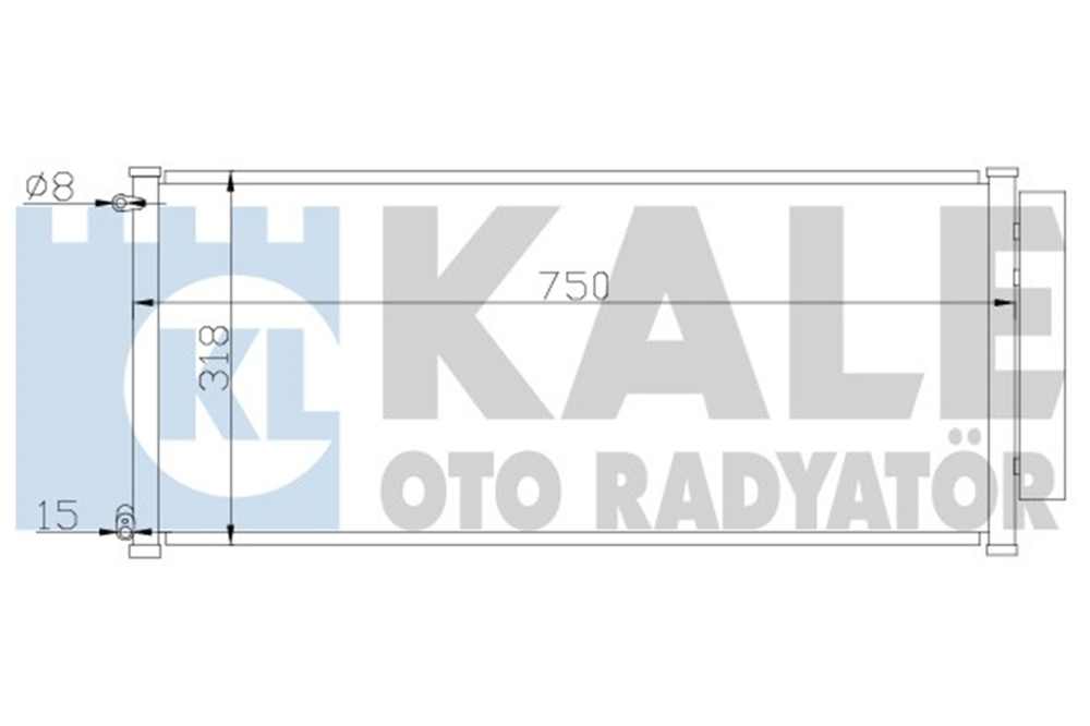 KALE 392000 - Klima Radyatörü - Japon Jazz Ii (gd) 1.4 03=> (buyuk Tip)