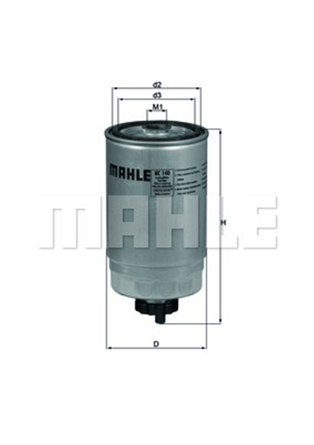MAHLE KC140 - Yakit Filtresi - Fiat Doblo/ducato/sorento/starex/h1/boxer/alfa 147