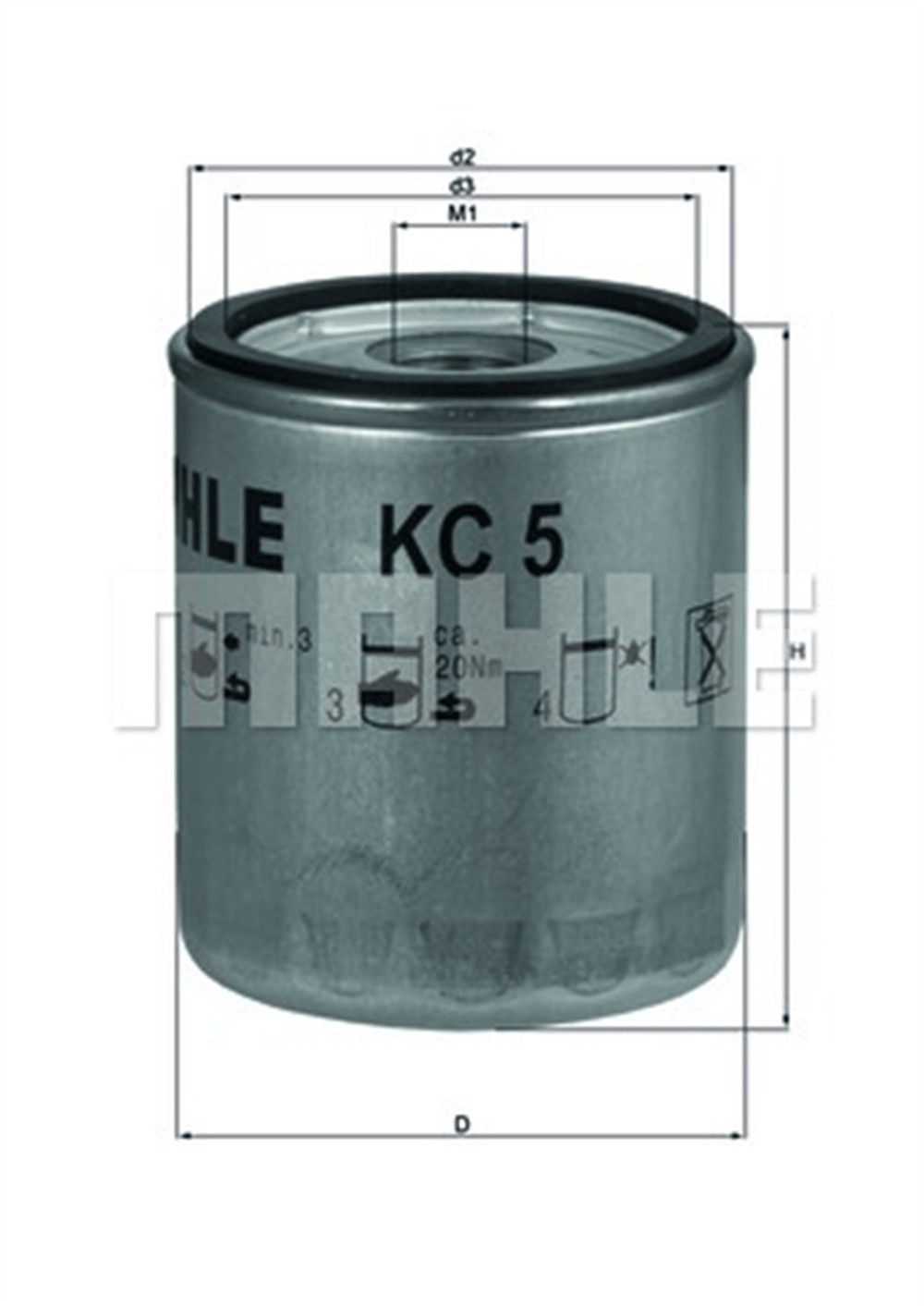 MAHLE KC5 - Yakit Filtresi - Japon Land Cruiser (bj4, Bj6, Bj7)