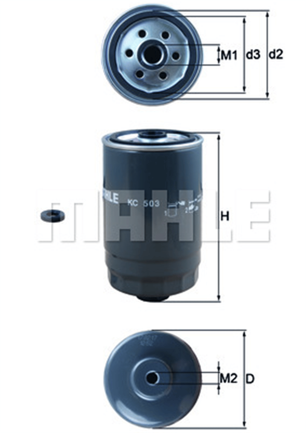 MAHLE KC503D - Yakit Filtresi - Kore I20/i30/i40/santafe/grand Santafe/creta/optima/sorento