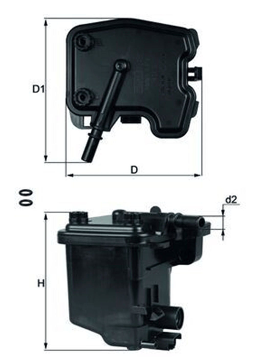 MAHLE KL431D - Yakit Filtresi - Psa 206/207/307/308/partner/s40/v50/focus