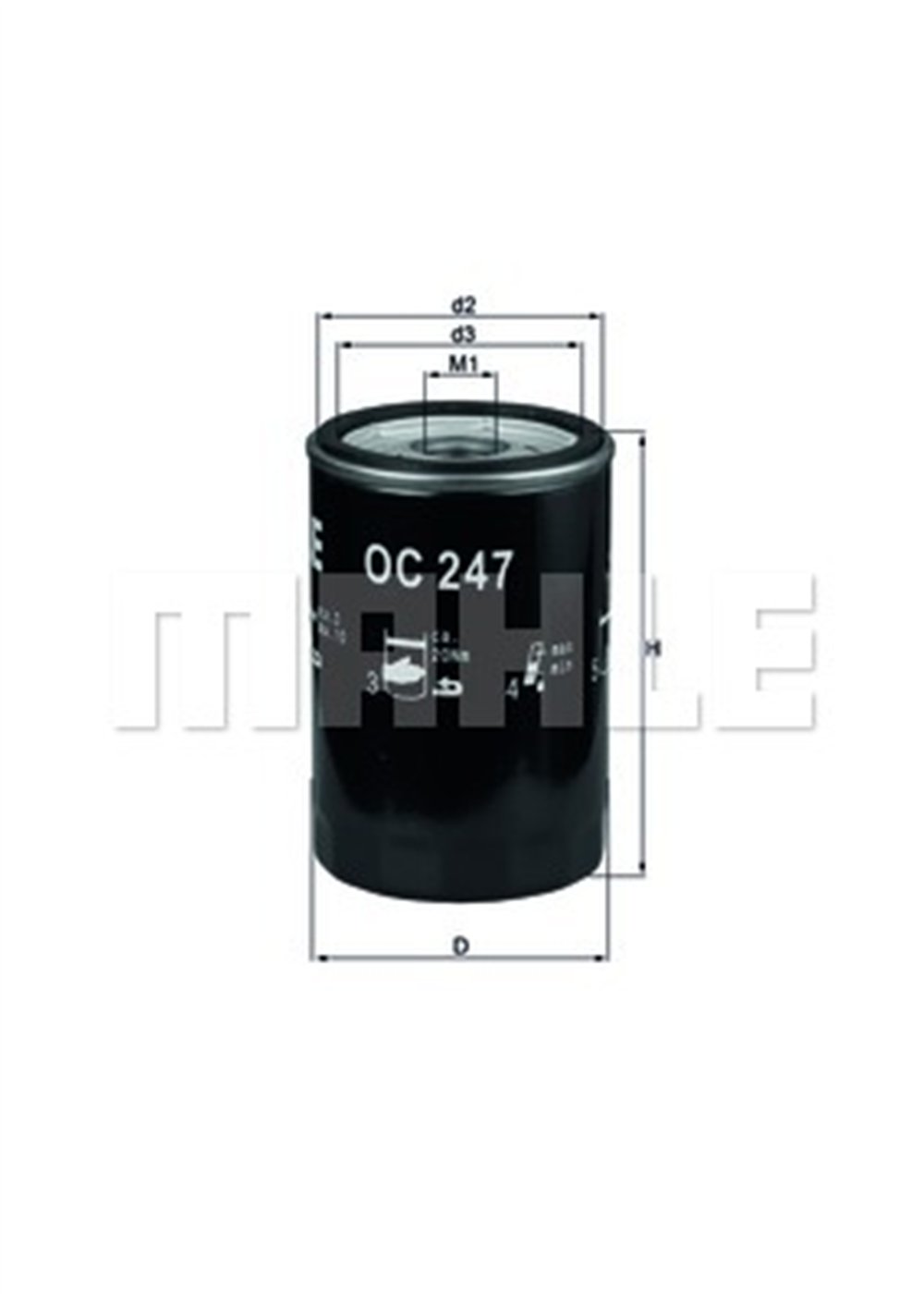 MAHLE OC247 - Yag Filtresi - Fiat Jeep Cheeroke-chrysler Voyager