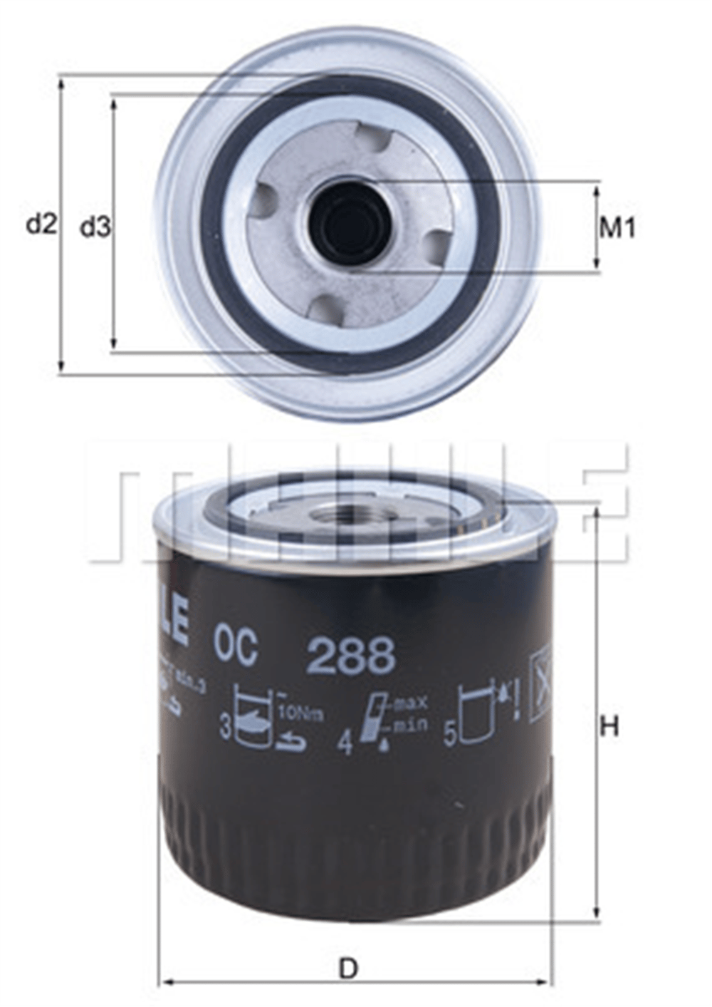 MAHLE OC288 - Yag Filtresi - Fiat Chreysler 300 C-jeep Grand Cheeroke Iii