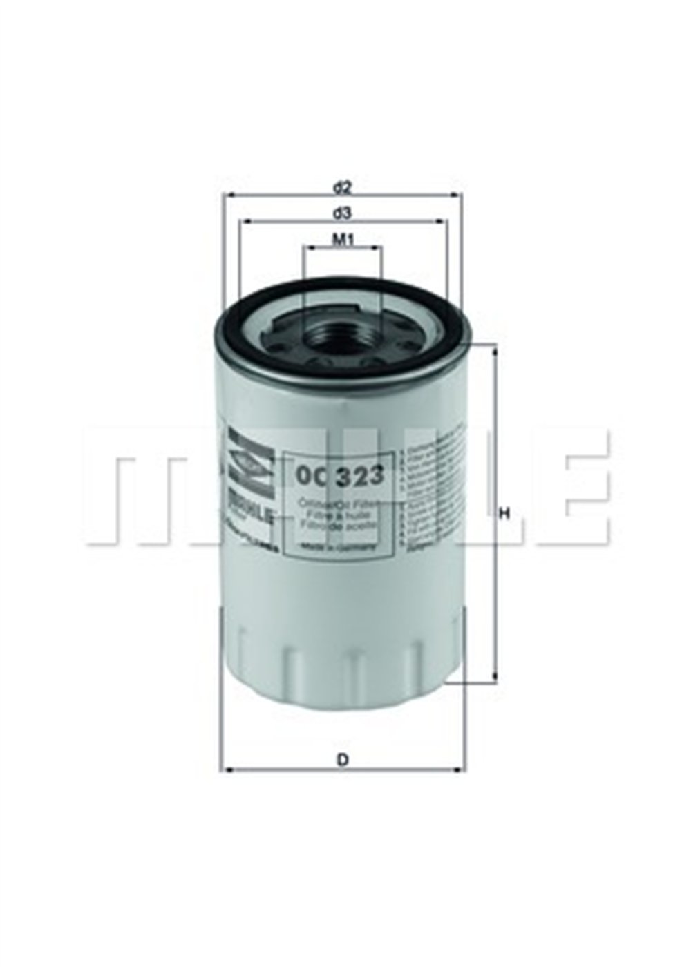 MAHLE OC323 - Yag Filtresi - Volvo Jaguar S-type Ii (x200)