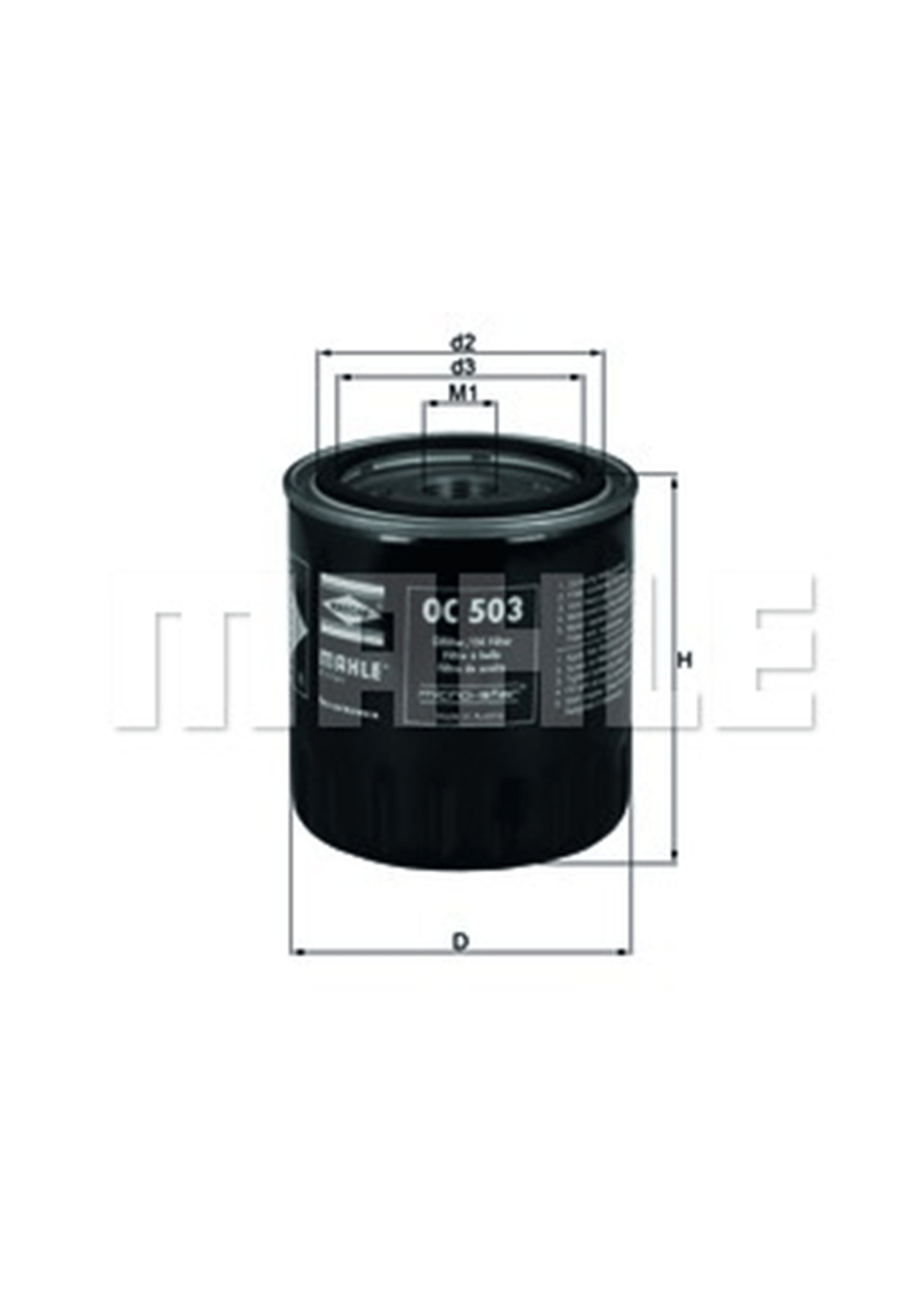 MAHLE OC503 - Yag Filtresi - Psa 607/boxer