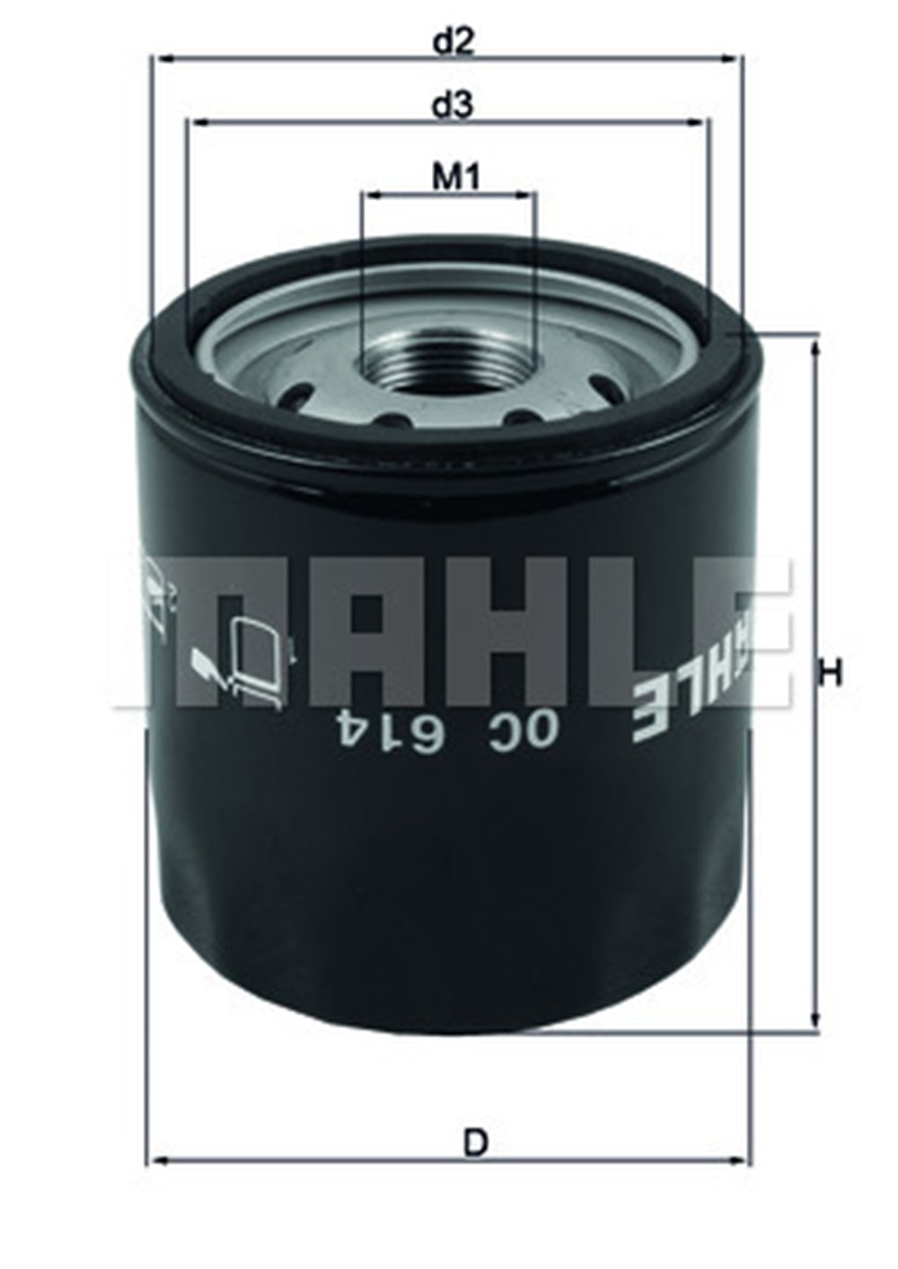 MAHLE OC614 - Yag Filtresi - Fiat Freemont-alfa Giulia/jeep Cherooke-compass