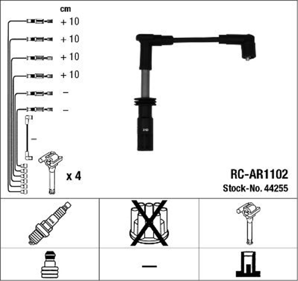NGK 44255 - Buji Kablosu - Fiat Alfa Romeo 147-156