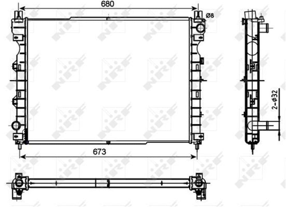 NRF 53096 - Su Radyatörü - Bmw Freelander 1
