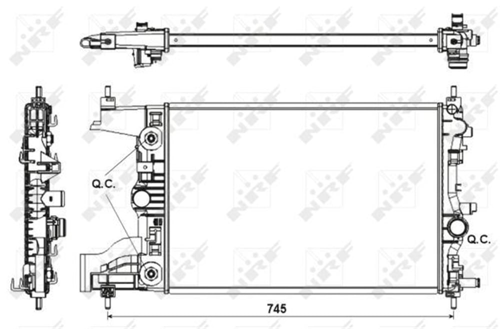 NRF 53153 - Su Radyatörü - Opel Astra J Zafira C Cruze