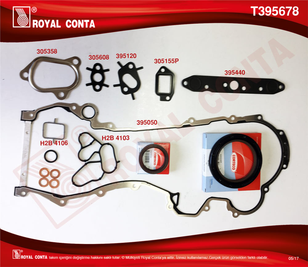 ROYAL T395678 - Takim Conta Üst - Opel Corsa C Combo C Corsa D Meriva A Aveo T300