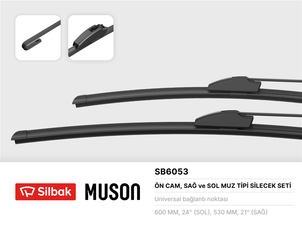 SILBAK SB6053 - Silecek Süpürgesi Ön Takim - Opel Vivaro A