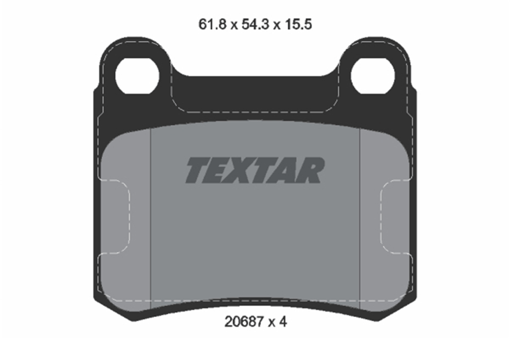TEXTAR 2068701 - Fren Balatasi Arka - Mercedes W124