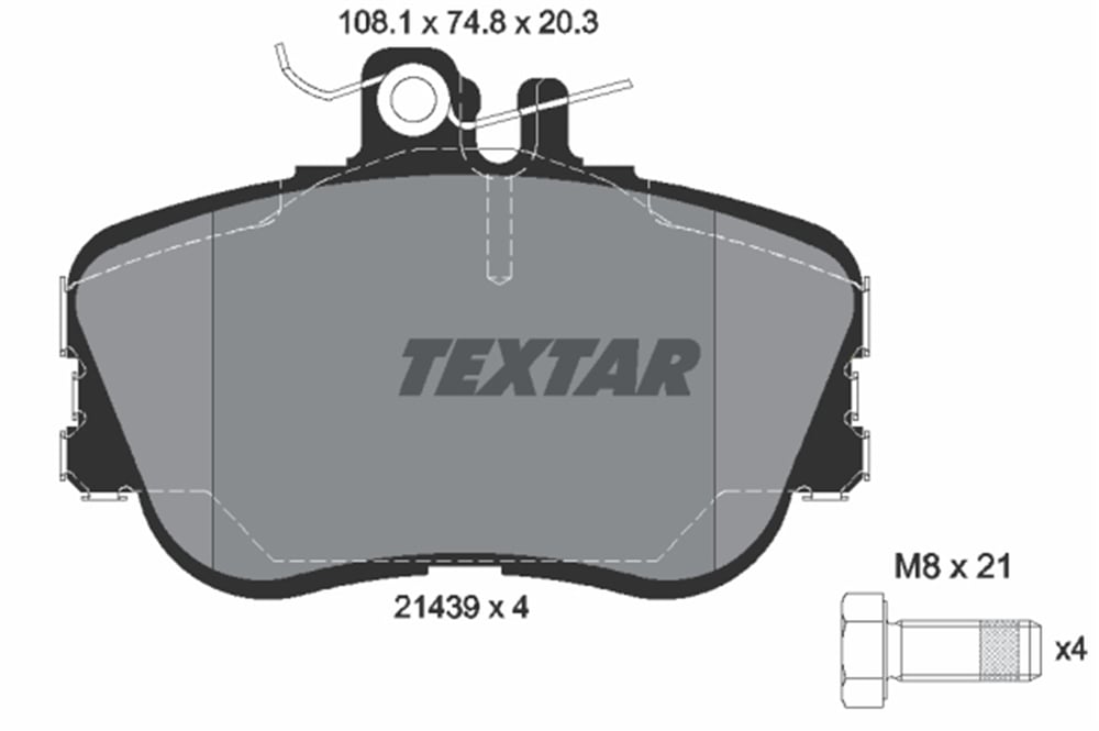 TEXTAR 2143905 - Fren Balatasi Ön - Mercedes W202
