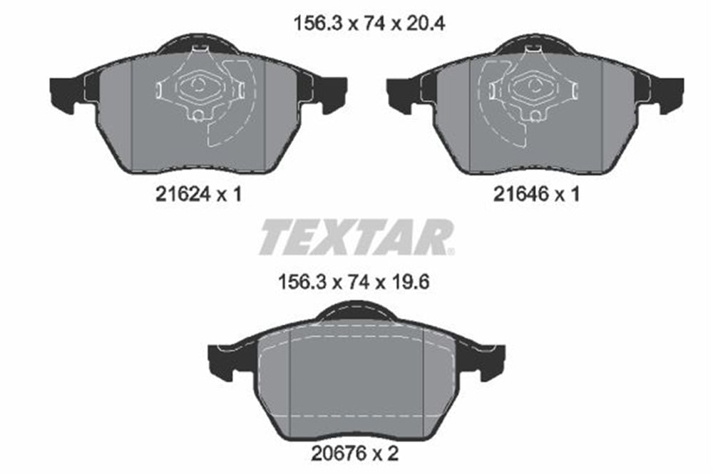 TEXTAR 2162402 - Fren Balatasi Ön - Vw Passat-a4