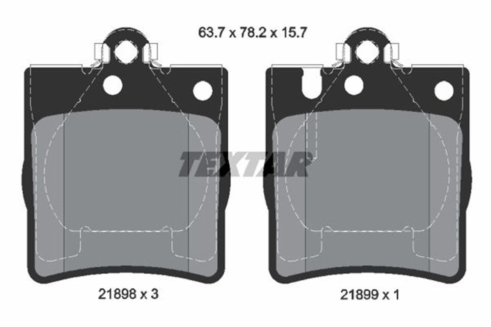 TEXTAR 2189803 - Fren Balatasi Arka - Mercedes W210-208-203