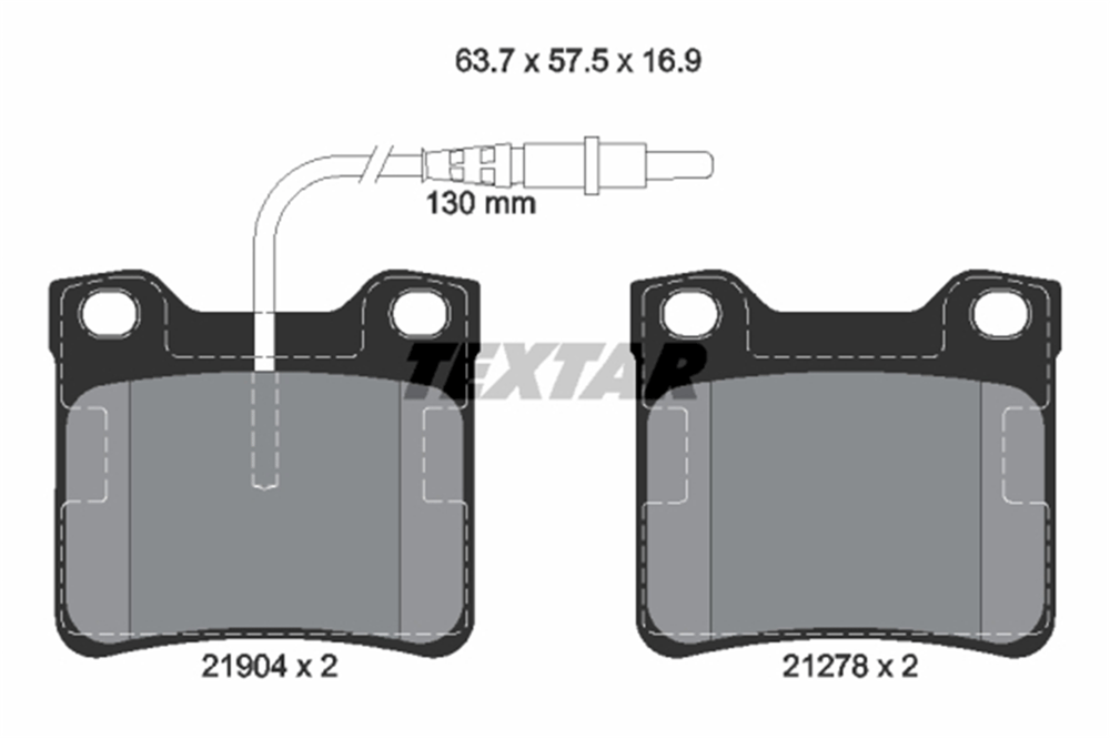 TEXTAR 2190403 - Fren Balatasi Arka - Mercedes Vito.108,110.d - 108,110,112.cdi - V.200,220,230,280