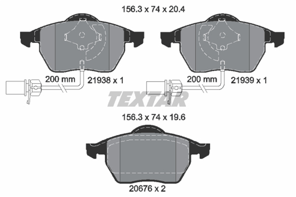 TEXTAR 2193801 - Fren Balatasi Ön - Vw Passat-a4-a6