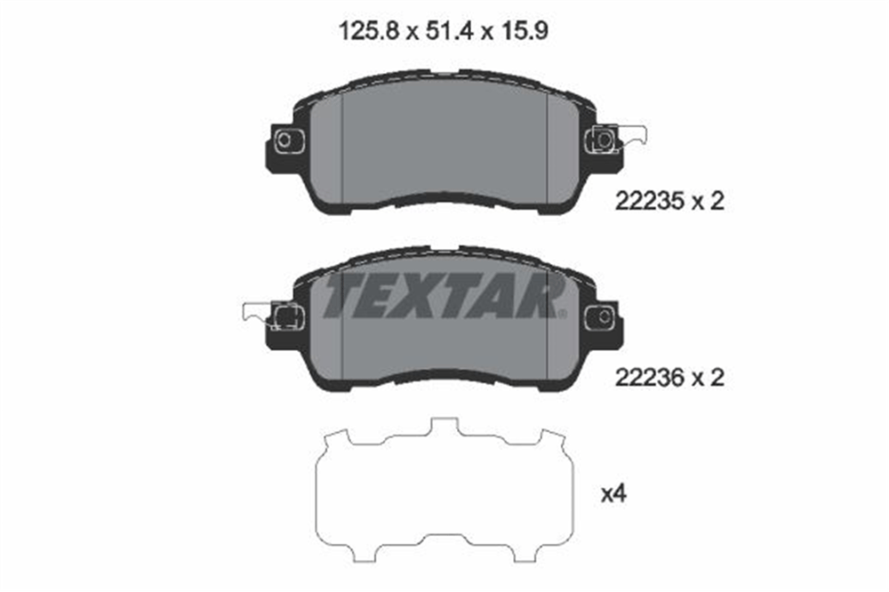 TEXTAR 2223501 - Fren Balatasi Ön - Japon Mazda 2 (dj, Dl)