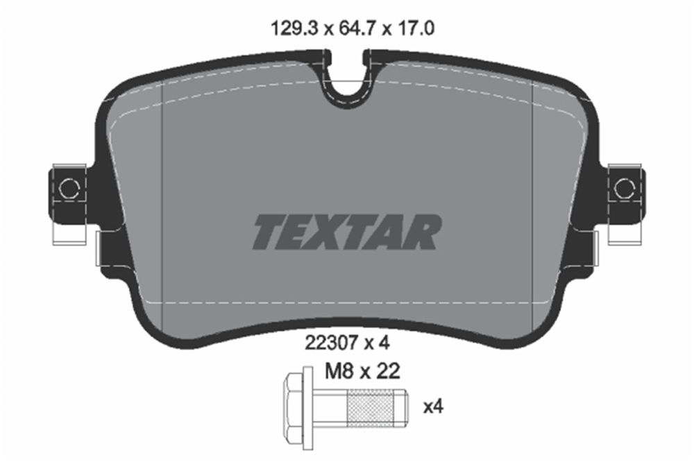 TEXTAR 2230701 - Fren Balatasi Arka - Vw Q7-a8