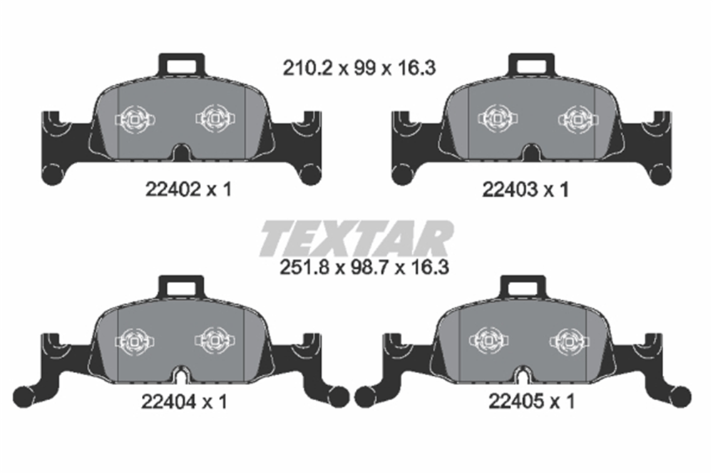 TEXTAR 2240201 - Fren Balatasi Ön - Vw A4-a5-q5