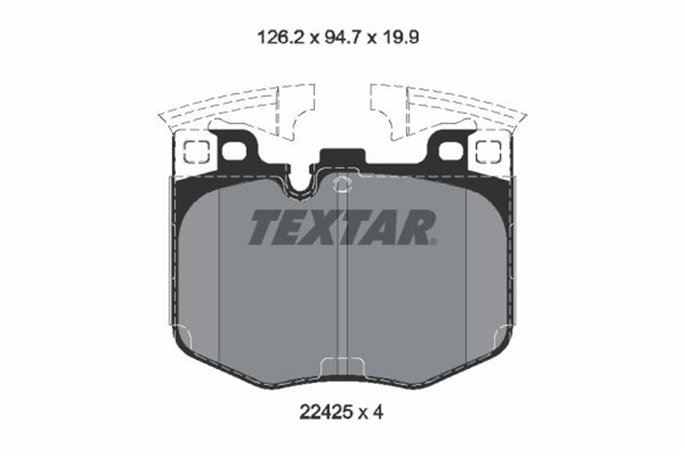 TEXTAR 2242501 - Fren Balatasi Ön - Bmw G20-g21-g30-g31-6g32 Gt-7g11-g12-8g14-g15-g16-x3 G01-x4 G02-x5 G05-x6 G06-x7 G07-z4 G29