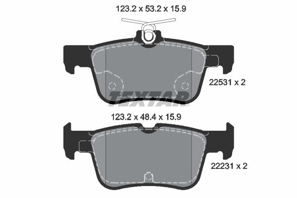TEXTAR 2253101 - Fren Balatasi Arka - Ford Mondeo/focus/kuga/s-max/galaxy