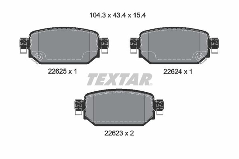 TEXTAR 2262301 - Fren Balatasi Arka - Japon Mazda 3