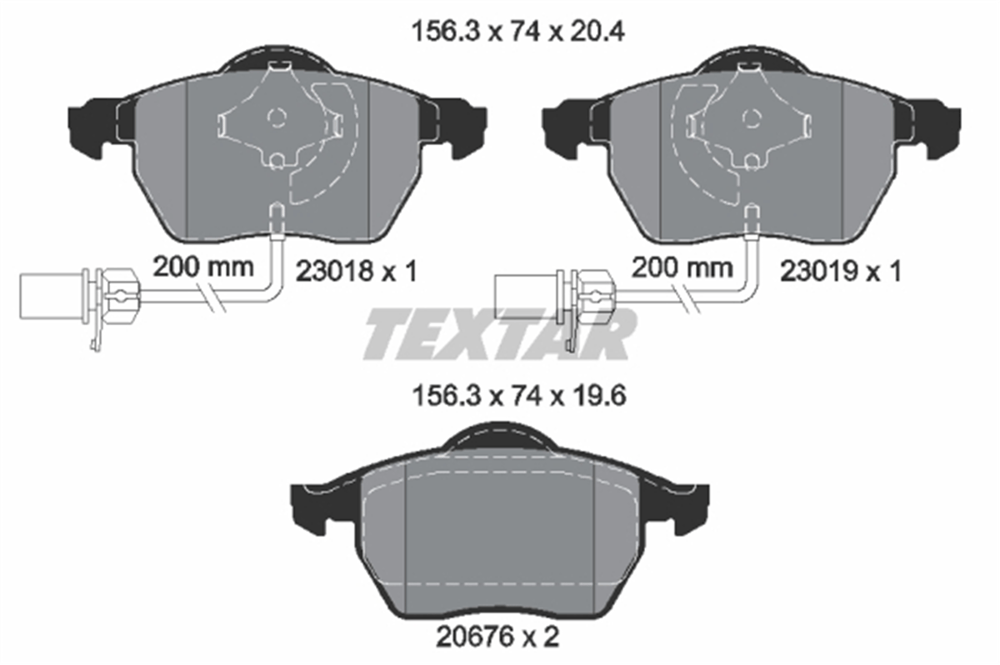 TEXTAR 2301802 - Fren Balatasi Ön - Vw Passat-a4-a6