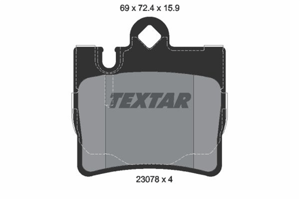 TEXTAR 2307801 - Fren Balatasi Arka - Mercedes W215-220