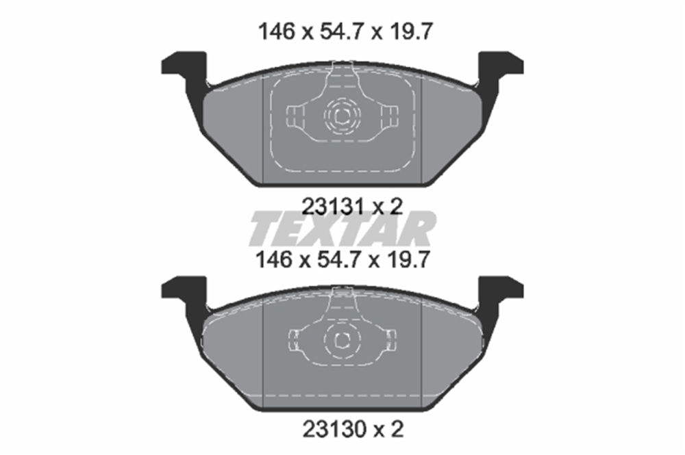 TEXTAR 2313001 - Fren Balatasi Ön - Vw Golf4-golf5-jetta-bora-polo-a3-leon