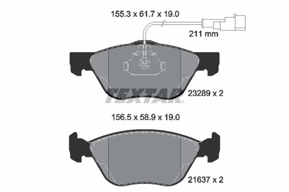 TEXTAR 2328902 - Fren Balatasi Ön - Fiat Alfa Romeo 147-156-fiat Marea