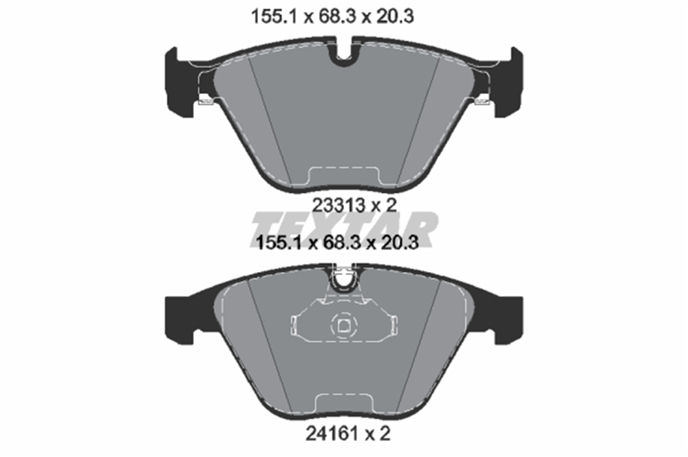 TEXTAR 2331303 - Fren Balatasi Ön - Bmw E90-e90 Lci-e91-e91 Lci-e92-e92 Lci-e93-e93 Lci-x1 E84