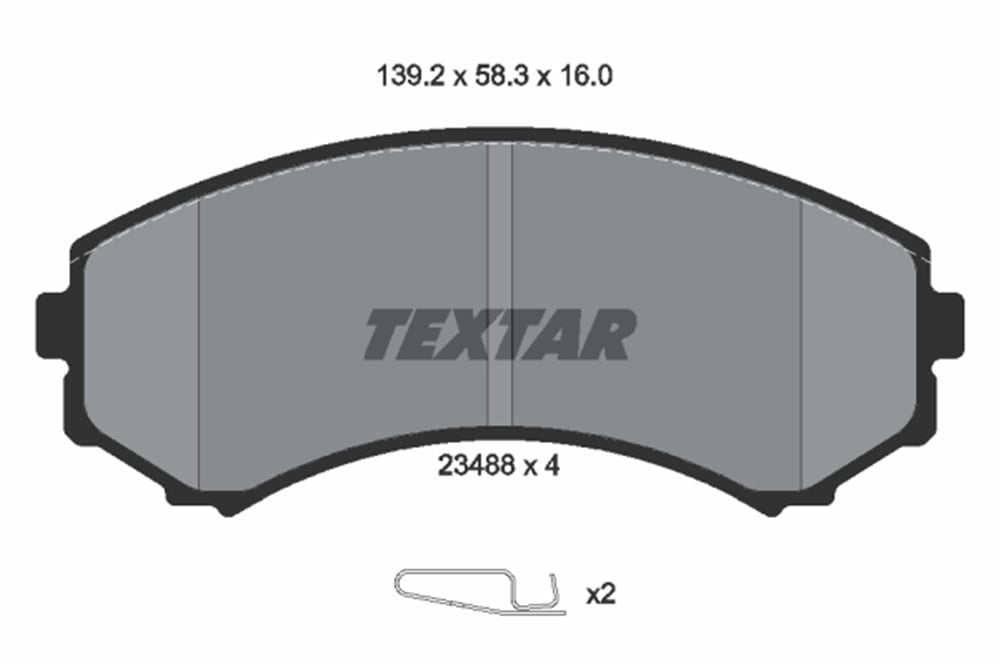 TEXTAR 2348801 - Fren Balatasi Ön - Japon Pajero-grandis-