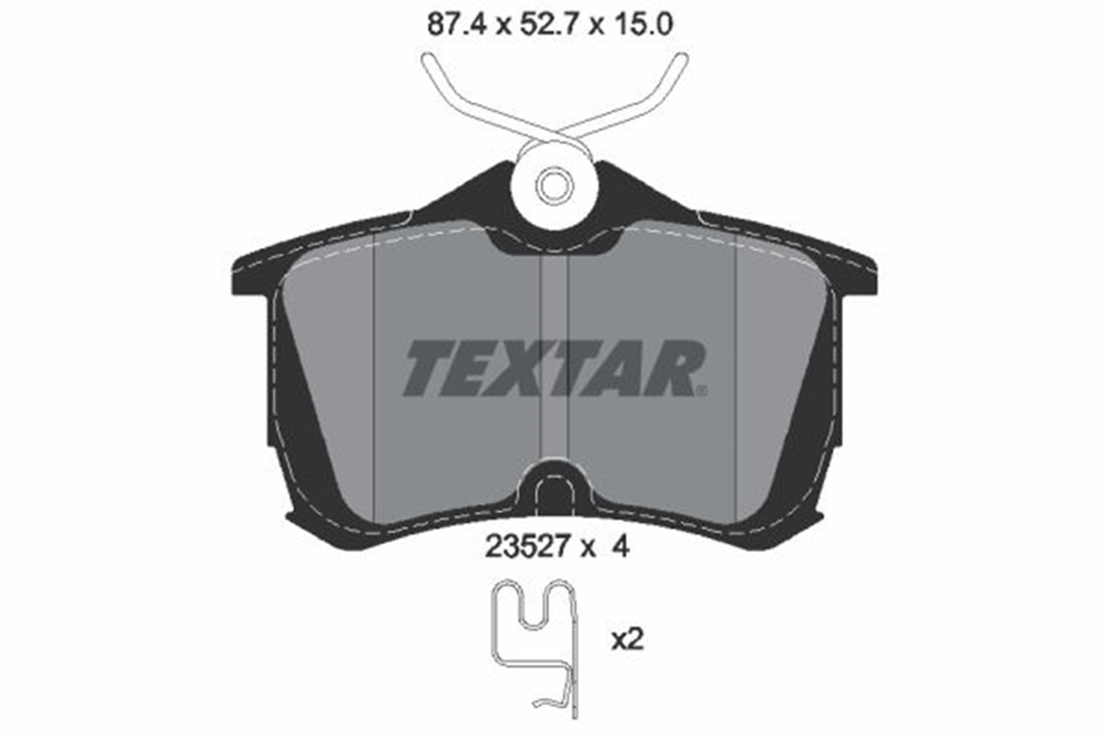 TEXTAR 2352701 - Fren Balatasi Arka - Japon Accord (cg) Euro : Accord (cl) 03-08