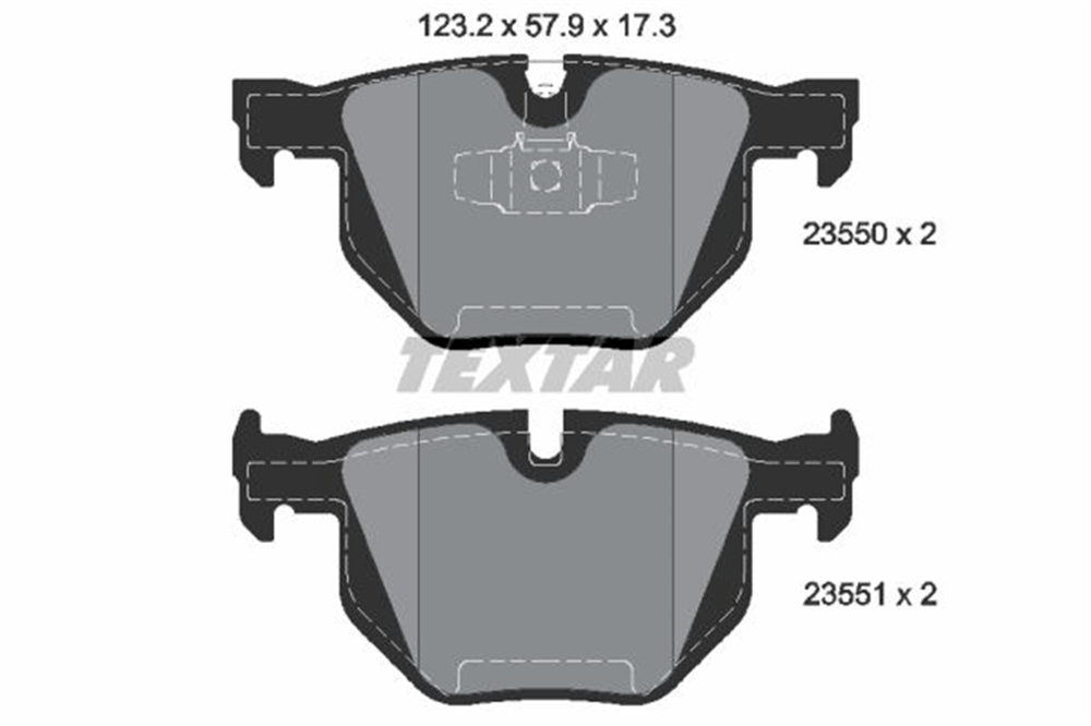 TEXTAR 2355001 - Fren Balatasi Arka - Bmw E90-e1-e92-e93-x1 E84