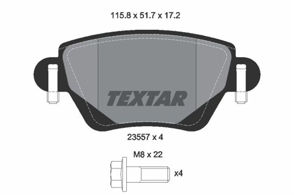 TEXTAR 2355701 - Fren Balatasi Arka - Ford Mondeo