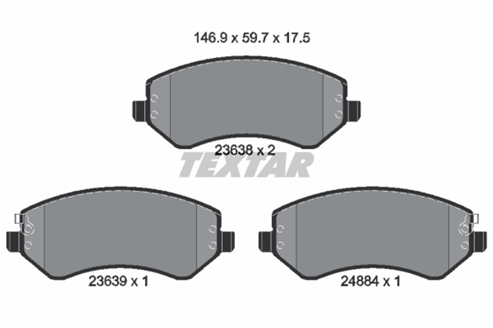 TEXTAR 2363801 - Fren Balatasi Ön - Fiat Grand Cherokee/chrysler