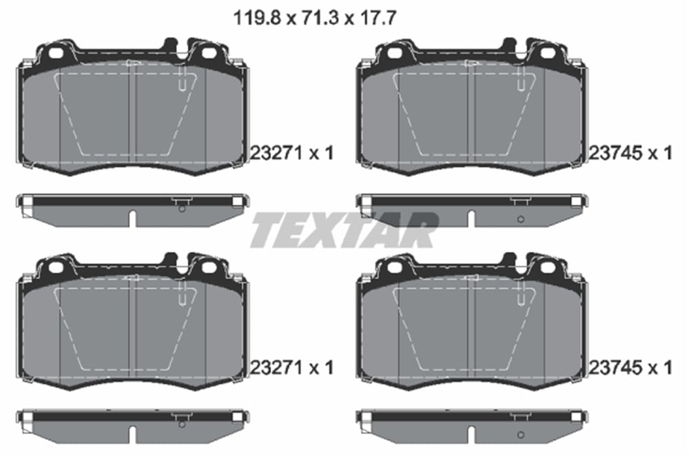 TEXTAR 2374502 - Fren Balatasi Ön - Mercedes W203-211-219-220